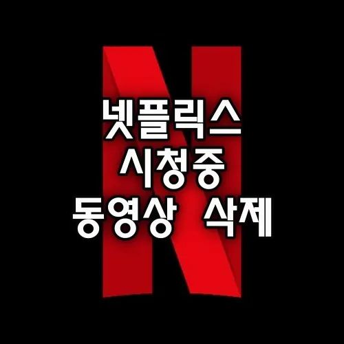 넷플릭스 시청중인 동영상 삭제